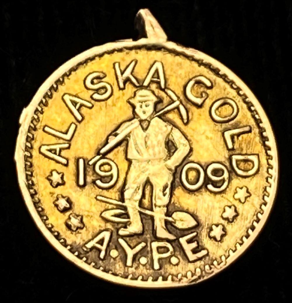 1909 Alaska-Yukon-Pacific Expo, WA-GOLD 1/4DWT: Winner shall receive the exact coin shown here. (RR/B)