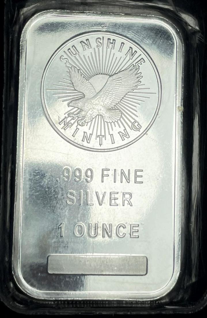 1 ozt Sunshine Minting .999 Silver Bar (1 of 3)