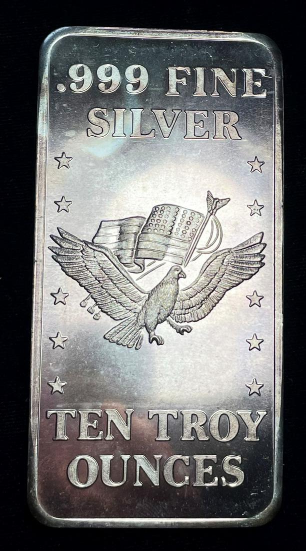 10 ozt U.S. Assay Office San Francisco .999 Silver Bar (1 of 4)