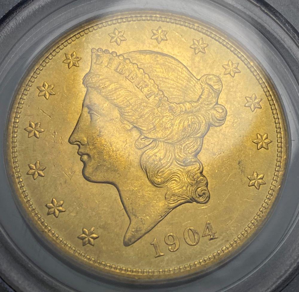Last Minute! 1904 $20 Liberty Gold Head PCGS MS62+ (1 of 4)