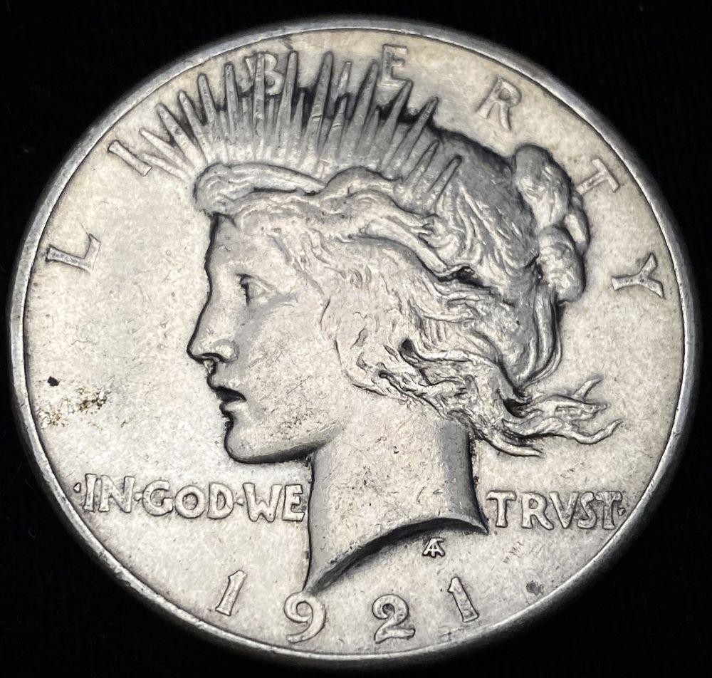 1921 Peace Silver Dollar Almost Mint (1 of 2)