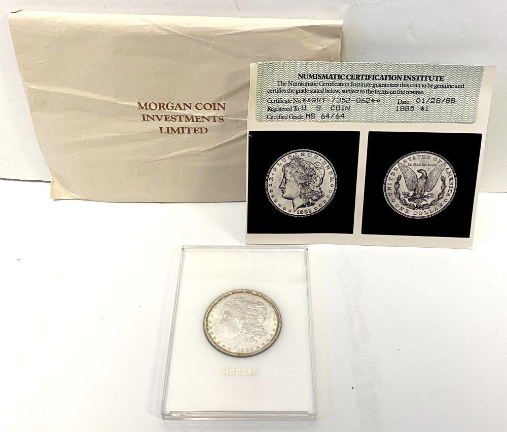 NCI 1885 Morgan Silver Dollar MS64 (1 of 4)