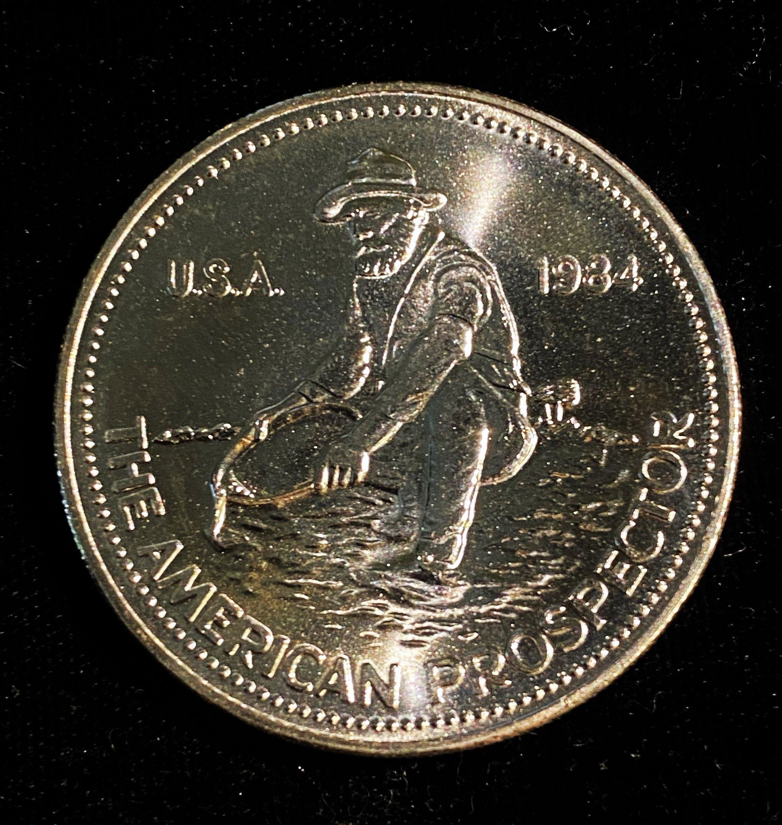 1984 Engelhard Prospector 1ozt .999 Silver Round (1 of 2)