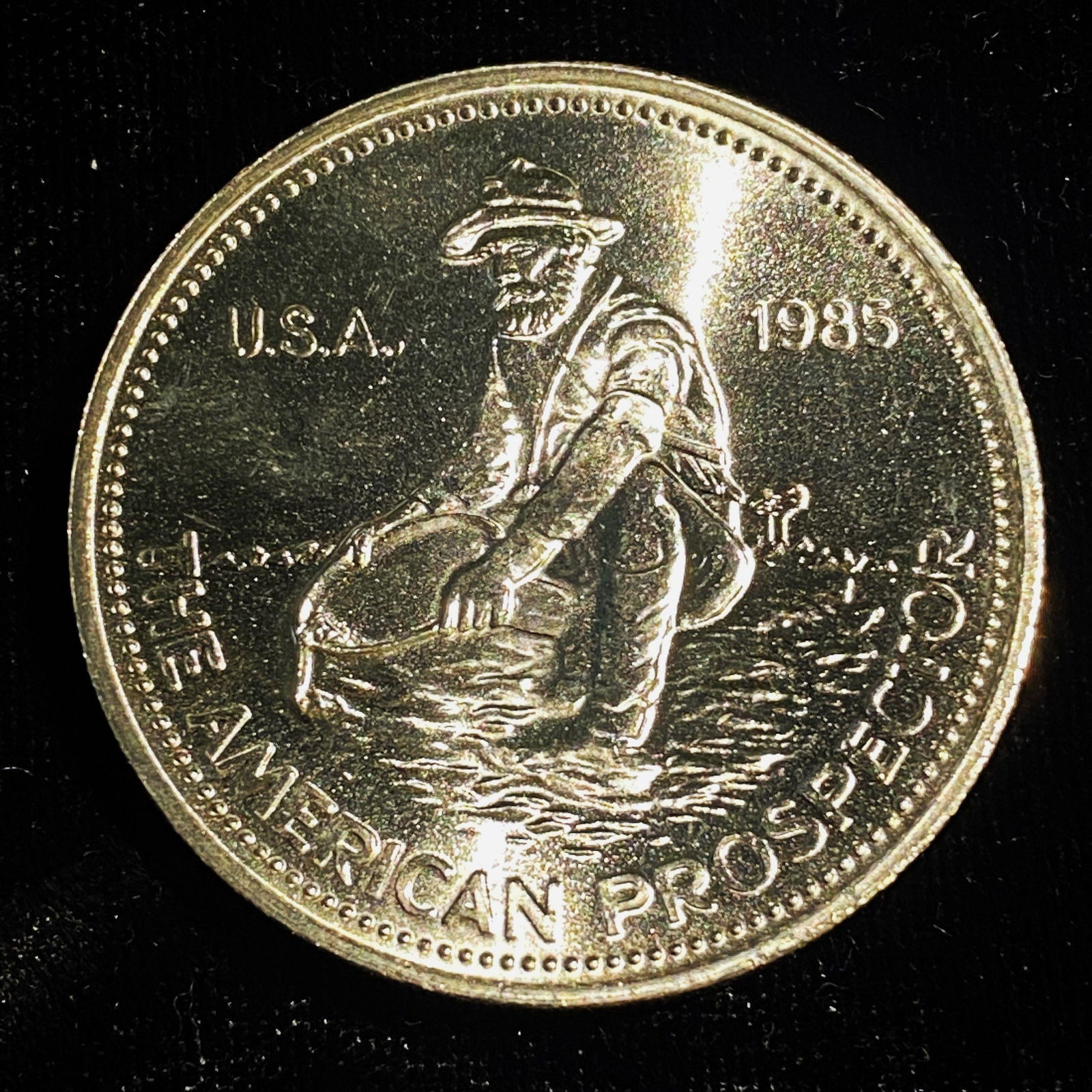 1985 Engelhard Prospector 1ozt .999 Silver Round (1 of 2)