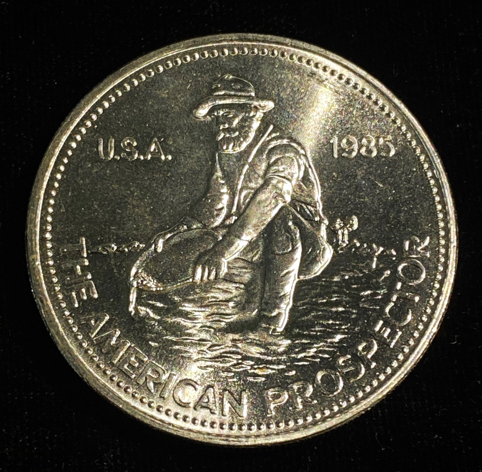 1985 Engelhard Prospector 1ozt .999 Silver Round (1 of 2)