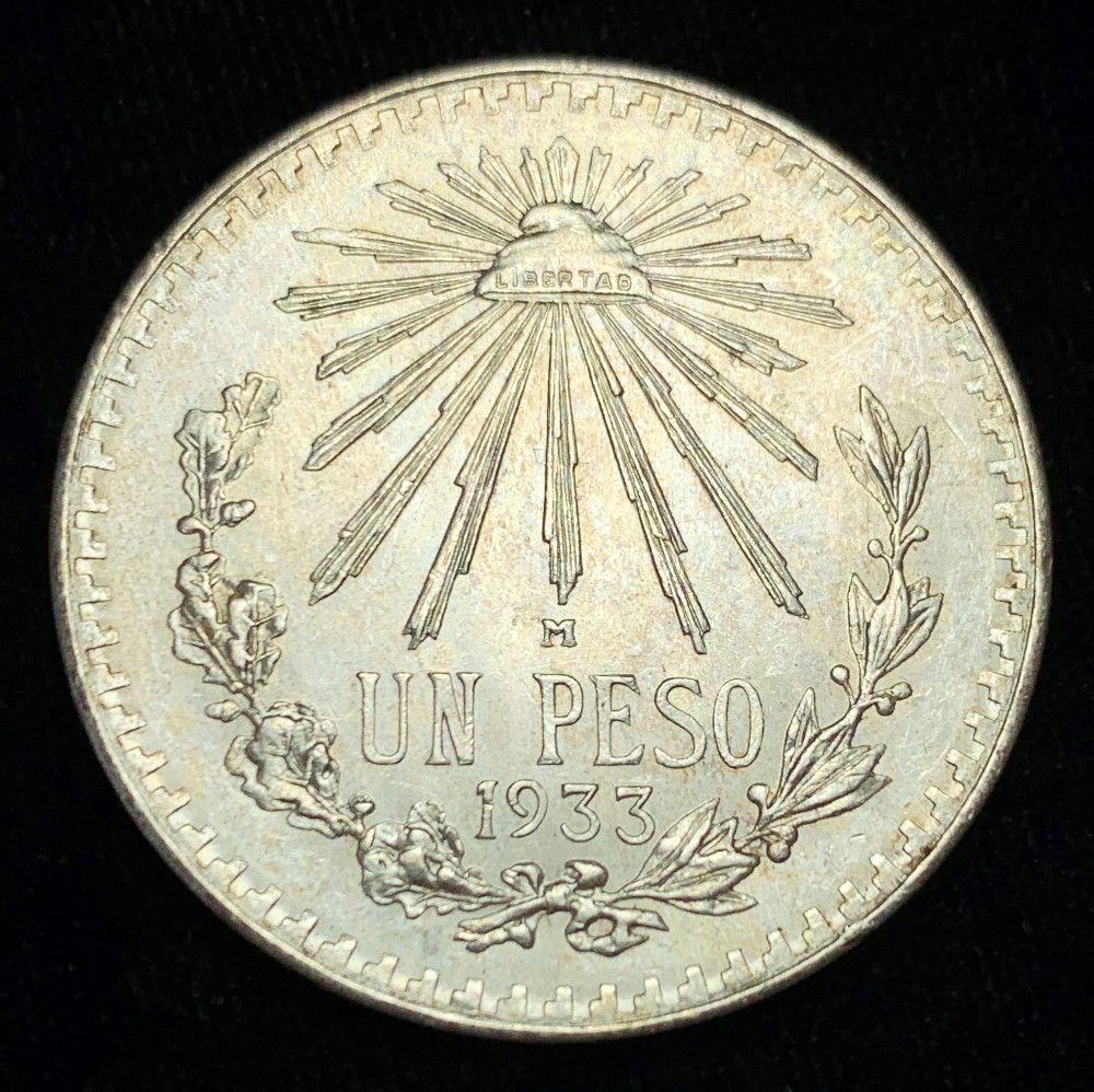 1933 Mexico Silver Un Peso (0.42 oz ASW) (1 of 3)