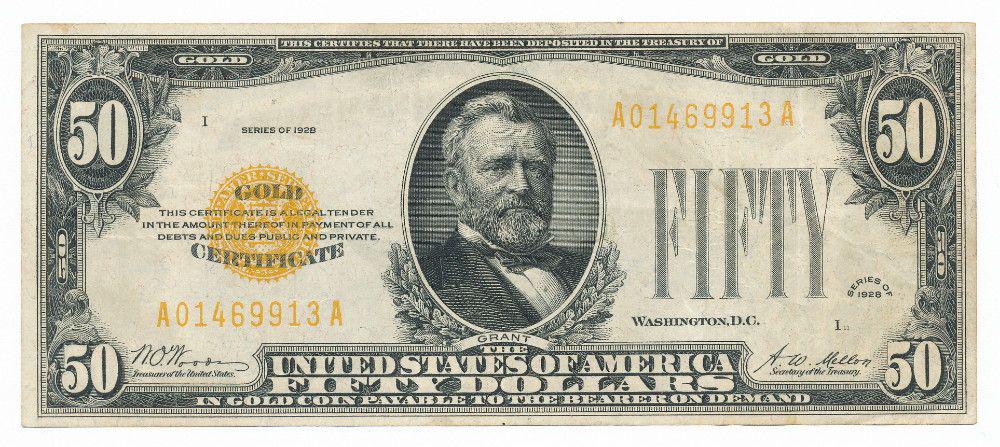 $50 Gold Certificate VF/XF (1 of 2)