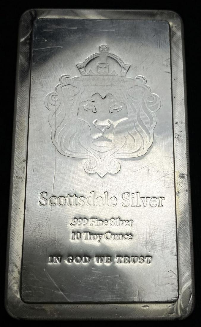 Scottsdale 10 ozt Silver Bar .999 (1 of 4)