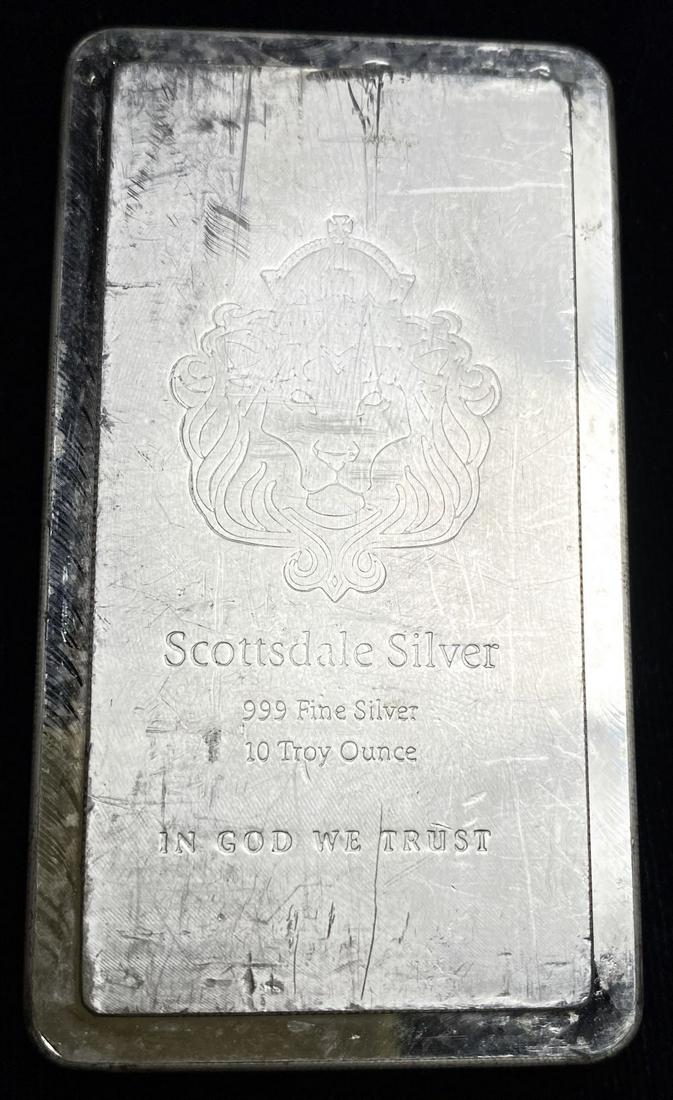 Scottsdale 10 ozt Silver Bar .999 (1 of 4)