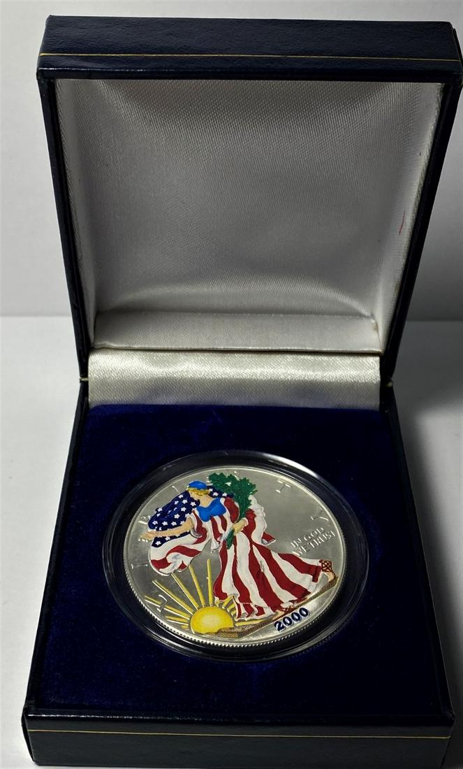 2000 Colorized America Silver Eagle 1 ozt .999 (1 of 3)