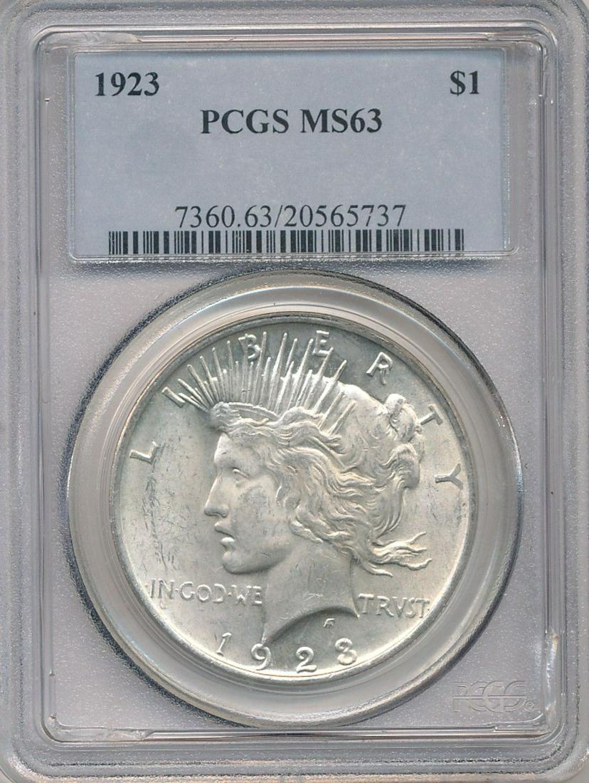 1923 Peace Silver Dollar PCGS MS64 (1 of 4)