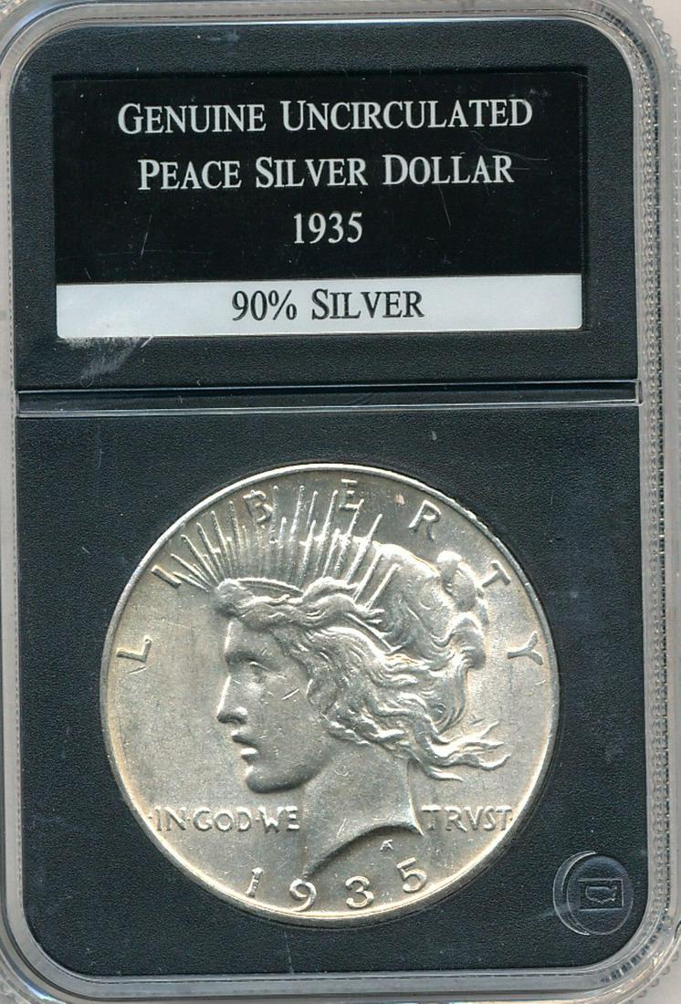 1935 Peace Silver Dollar Uncirculated (1 of 4)