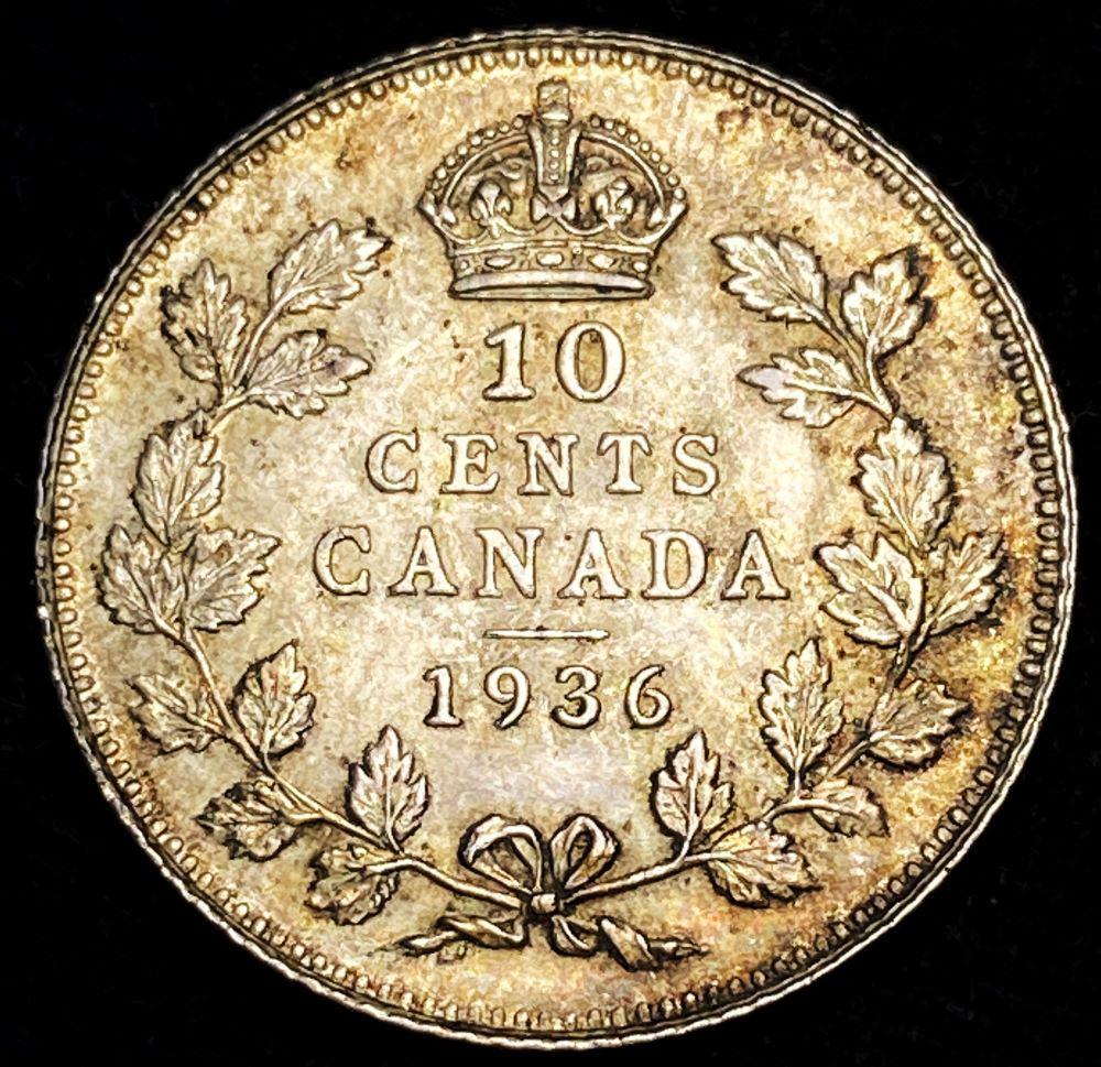 1936 Canadian Dime 80% Silver MS60 (1 of 2)