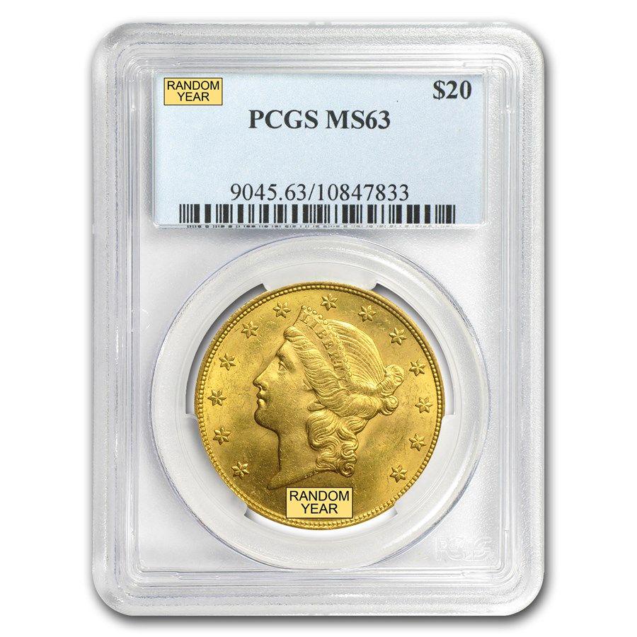 (10) $20 Liberty Head Gold PCGS MS63 (1 of 3)