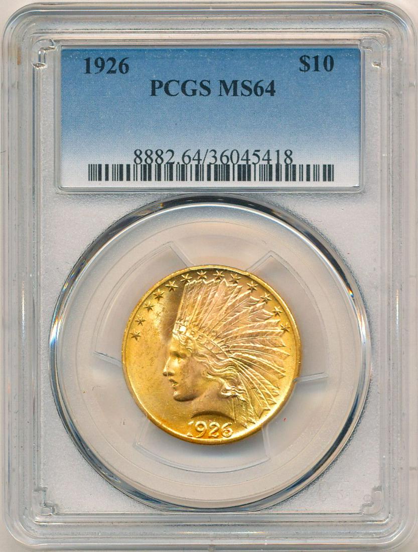 1926 Gold $10 Indian Head PCGS MS64 (1 of 4)