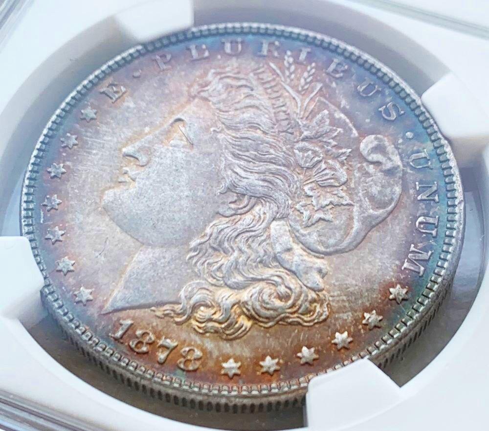 1878 7TF Rev. Of 78 Toned Morgan Silver Dollar NGC MS63 (1 of 7)