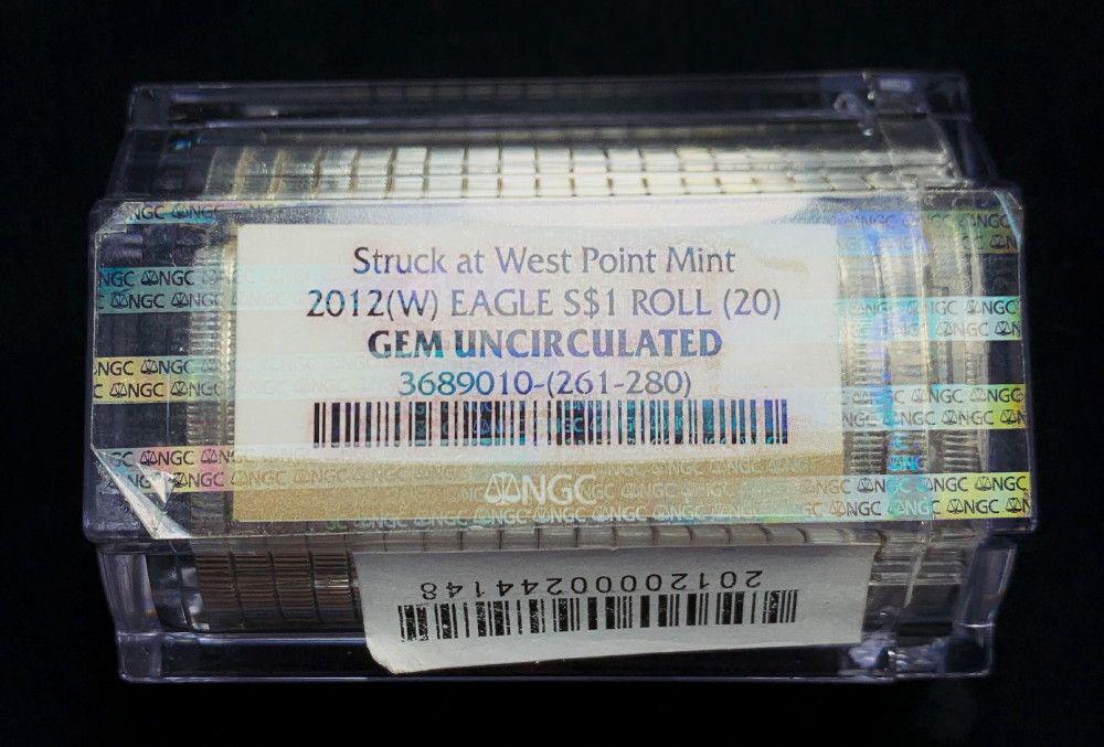 Roll (20-coins) 2012-W Silver Eagle NGC Gem Uncirc (1 of 3)