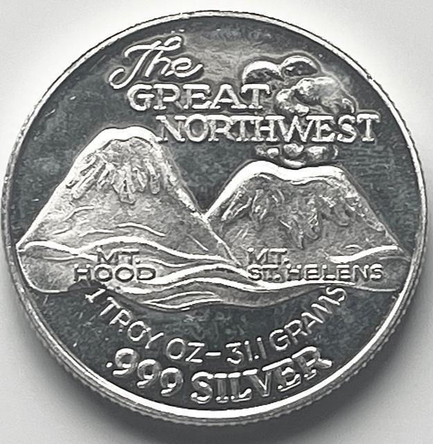 The Great Northwest 1 ozt .999 Fine Silver Round (1 of 2)