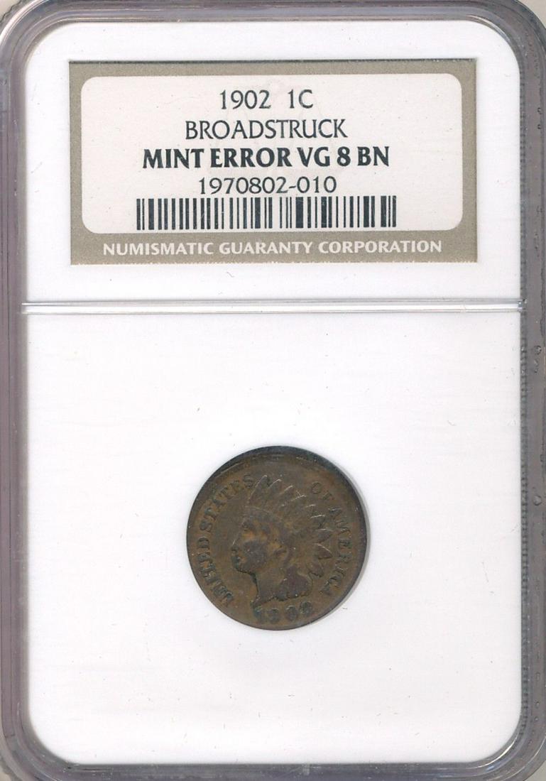 Mint Error 1902 Indian Head Cent NGC (1 of 3)
