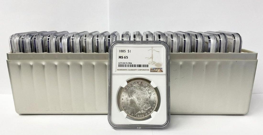 (20) Mixed Date & MM NGC MS65 Morgan Silver Dollars (1 of 3)
