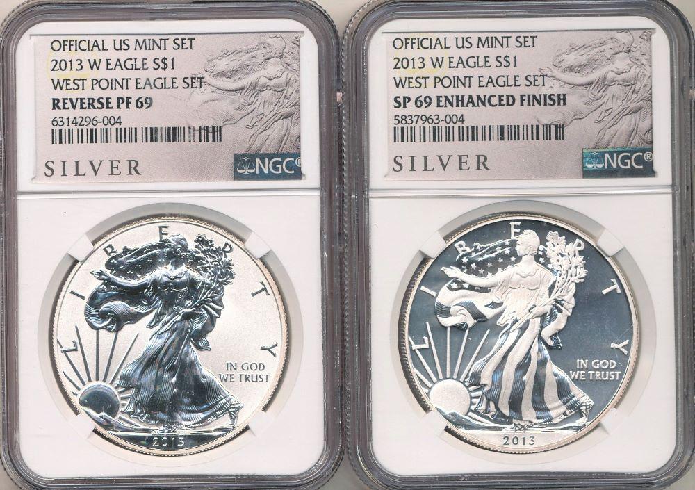 2013-W ASE (2) Coin Set NGC Rev PF69/SP69 Enhncd Finish (1 of 8)
