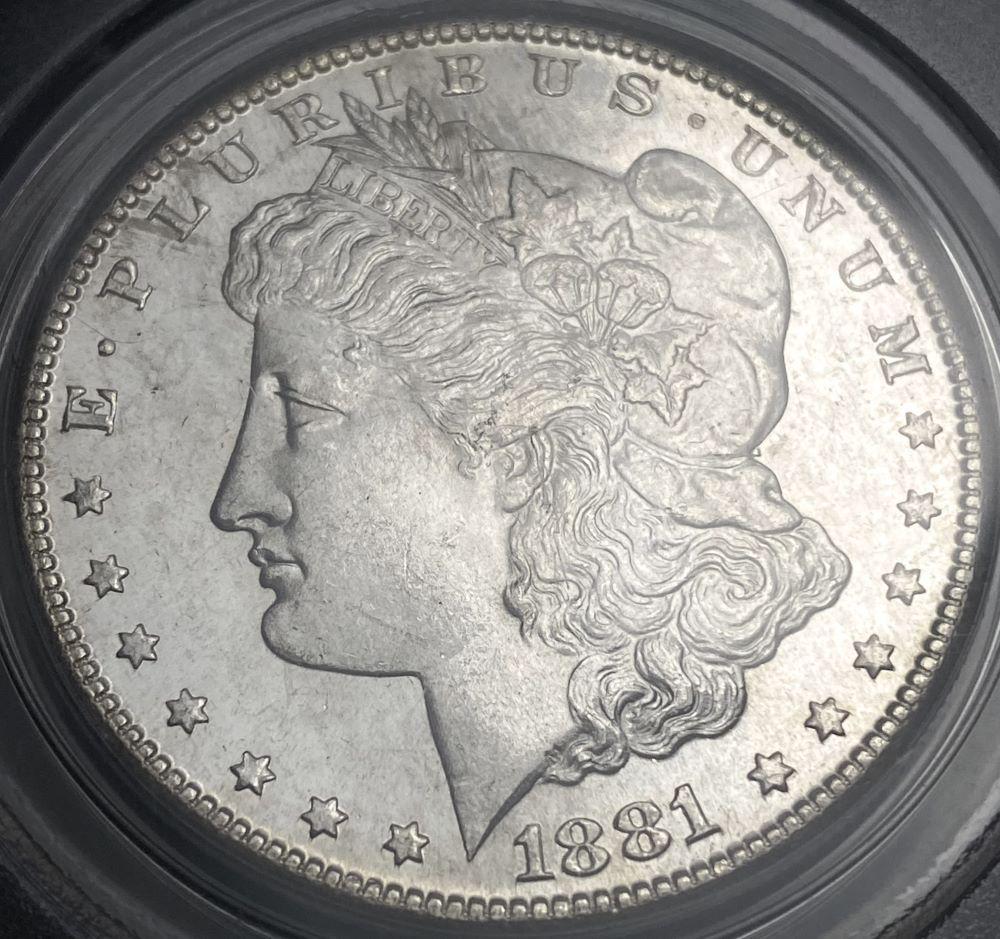 1881-S Morgan Silver Dollar PCGS MS63 OGH (1 of 4)