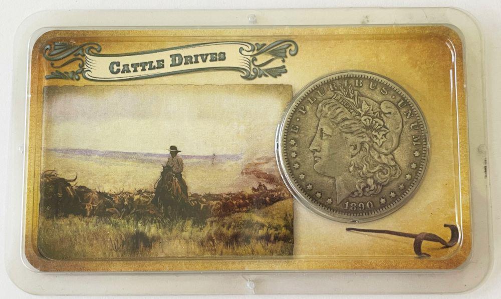 Littleton Cattle Drives 1890-O Morgan Silver Dollar (1 of 4)