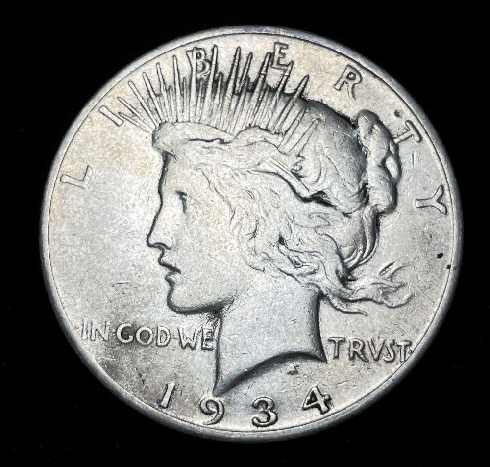 1934-S Peace Silver Dollar Fine (1 of 2)