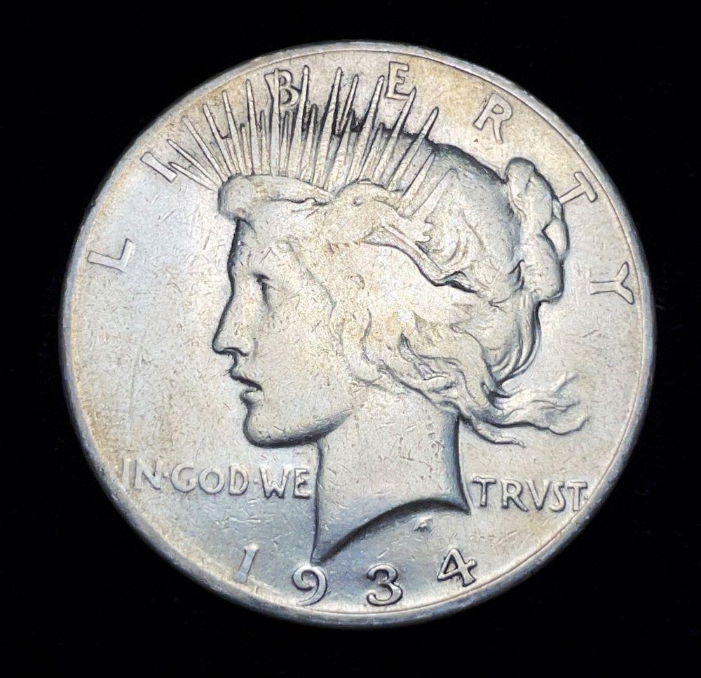 1934-S Peace Silver Dollar Fine (1 of 2)