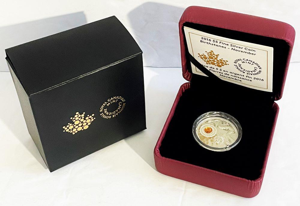 2016 November Birthstone Canada Proof Silver Coin (1 of 5)