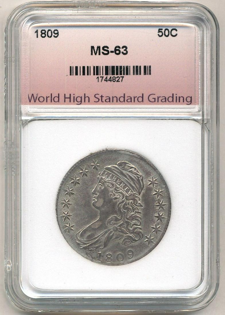 1809 Capped Bust Half Dollar Off Brand MS63 (1 of 4)