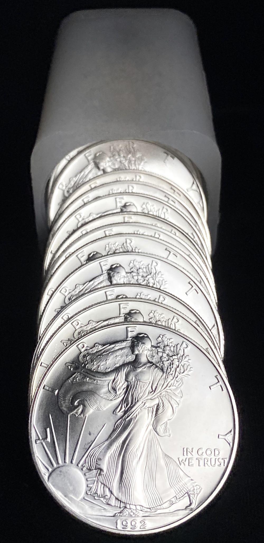 Last Minute! Roll (20-coins) 1992 American Silver Eagle (1 of 4)