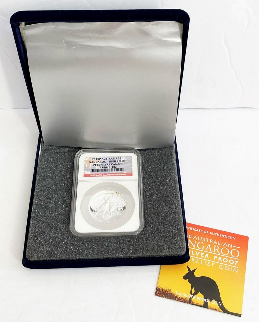 2010-P Austrilian Kangaroo 999 Silver $1 NGC PF69 1 ozt (1 of 7)