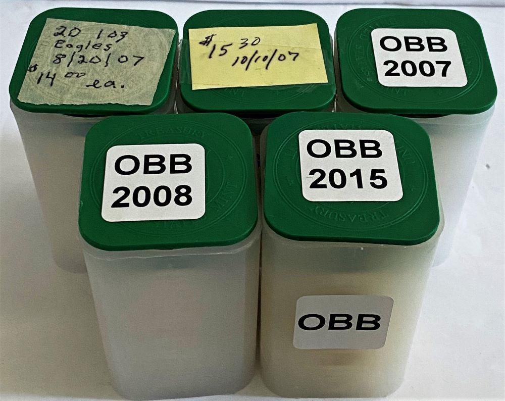 Last Min!5 Rolls (100-coins) 2007-2015 Silver Eagles (1 of 6)