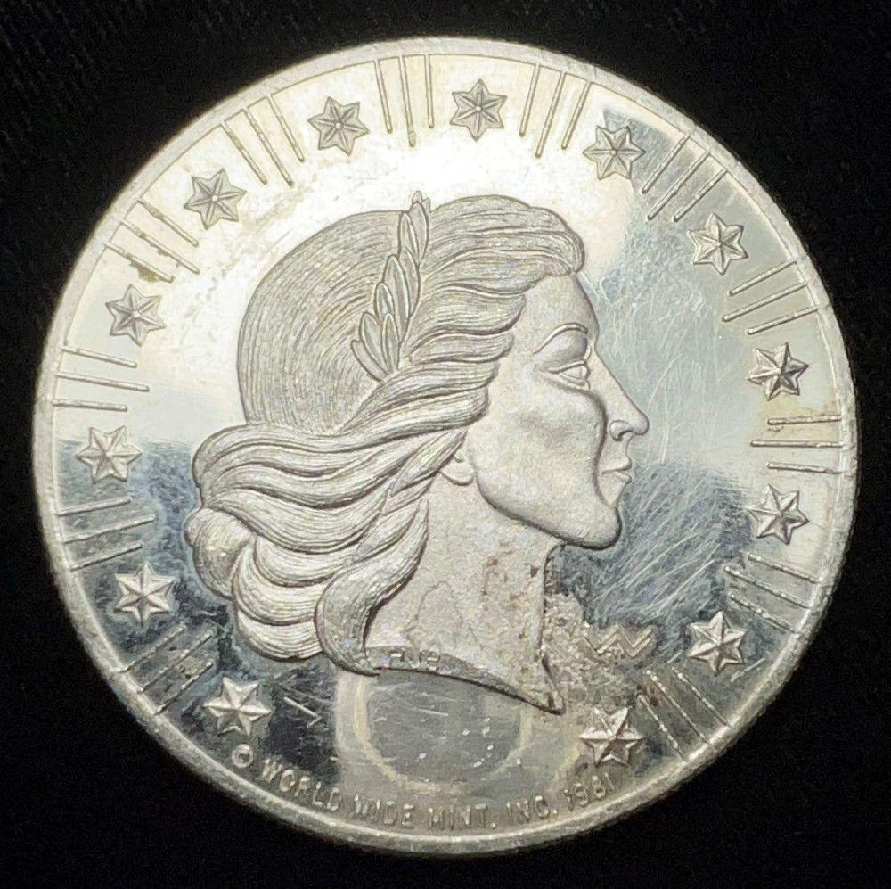 Proof World Wide Mint Liberty Eagle Silver 1 ozt: Winner shall receive the exact coin shown here. (IB/UB)