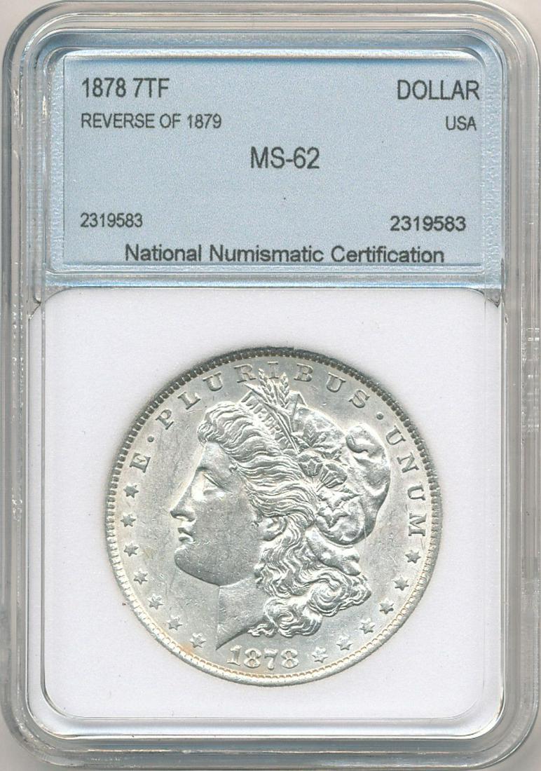 1878 7TF Morgan Silver Dollar MS62 Reverse 1879 (1 of 4)