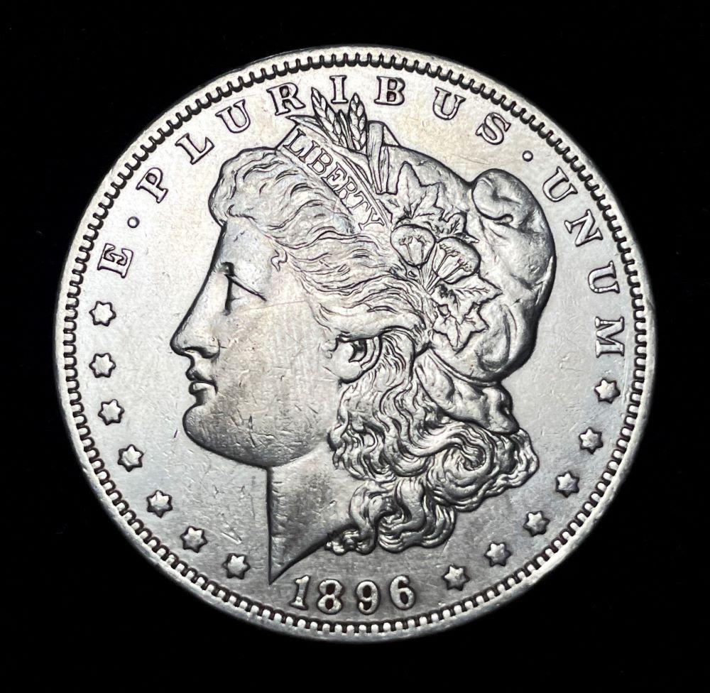 1896-O Morgan Silver Dollar AU Detail (1 of 2)