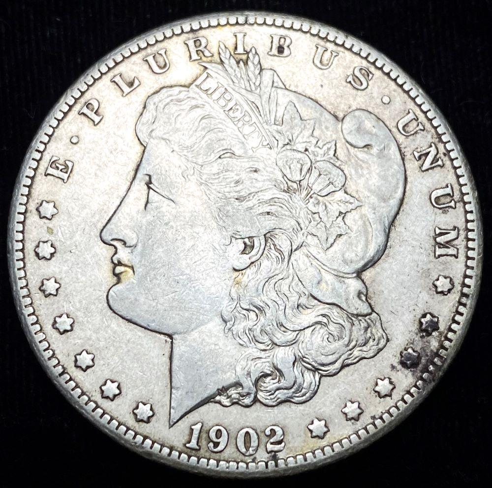 Original 1902-S Morgan Silver Dollar AU (1 of 4)