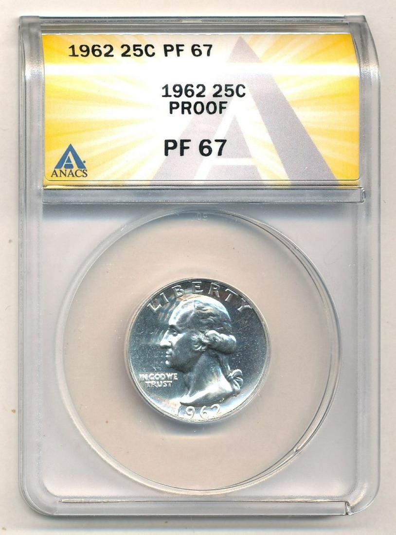 1962 Proof Washington Silver Quarter PF67 ANACS (1 of 4)