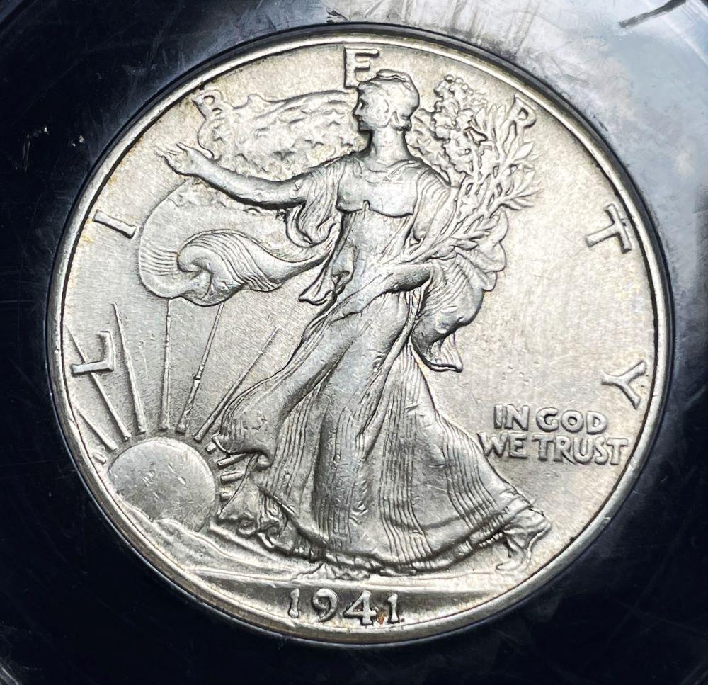 1941 Walking Liberty Silver Half Dollar AU58 (1 of 3)