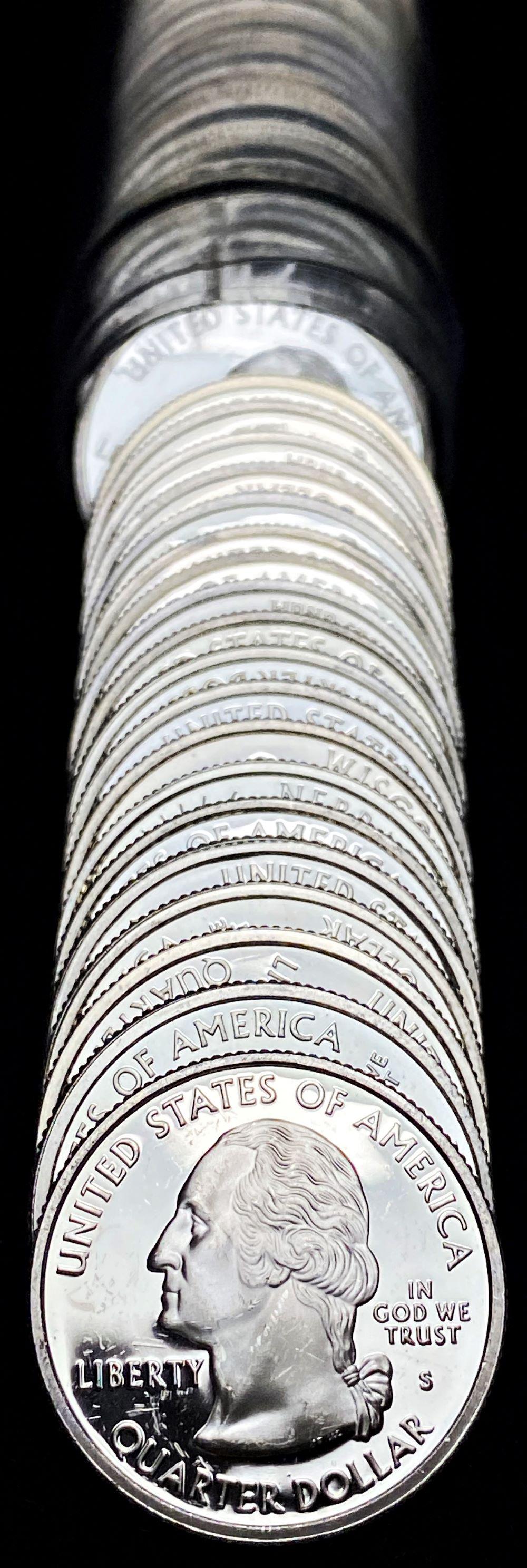 Roll (40-coins) Proof 90% Silver Modern State Quarters (1 of 4)