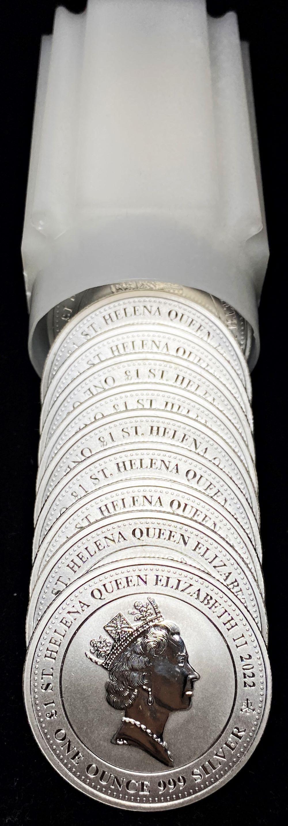Roll(20-coins)2022 Queen E II Pegasus .999 Silver 1 ozt (1 of 5)