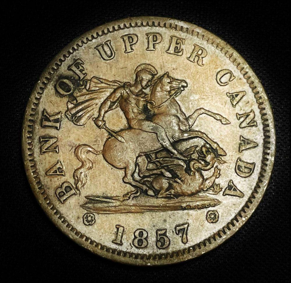 1857 Bank Token of Upper Canada Cent (1 of 3)
