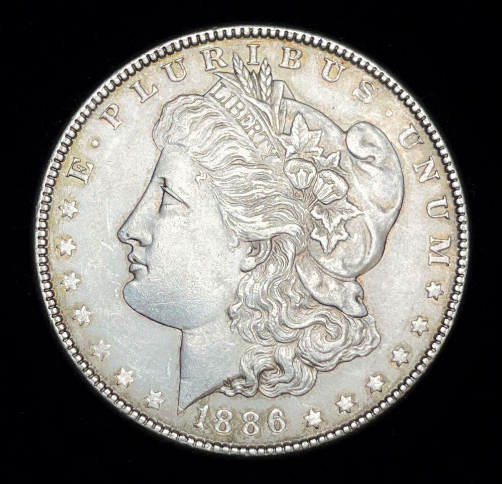 1886 Morgan Silver Dollar AU (1 of 2)