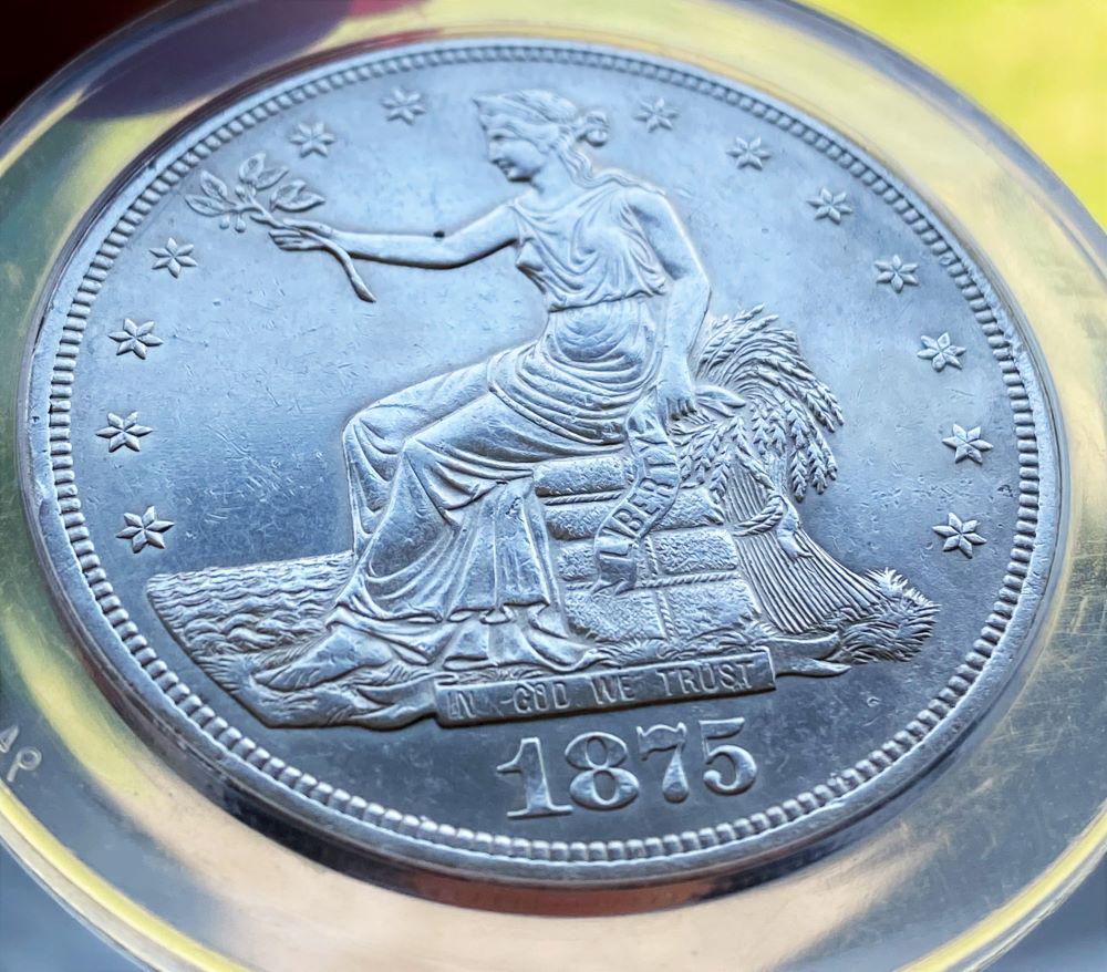 1875-CC Trade Silver Dollar AU PL (1 of 6)