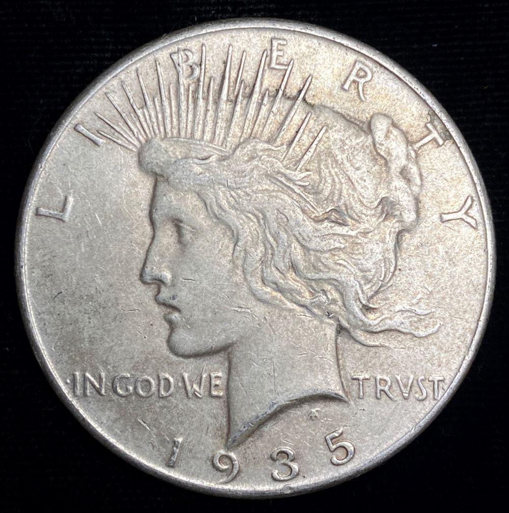 1935 Peace Silver Dollar AU+ (1 of 2)