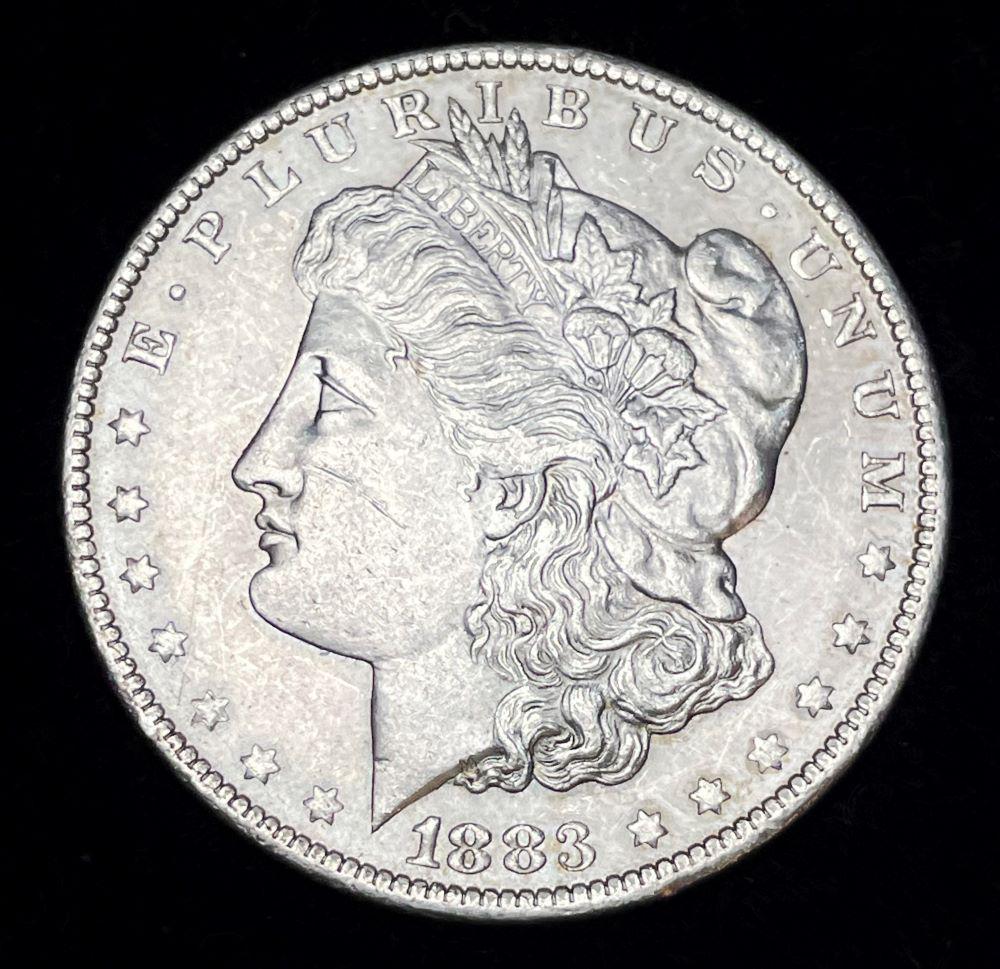 1883-O Morgan Silver Dollar AU50 (1 of 2)