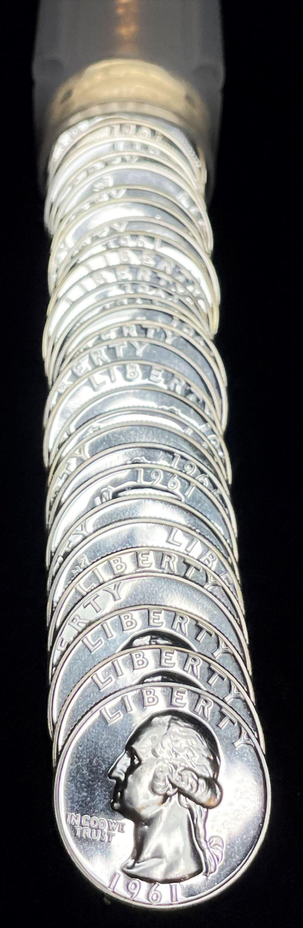 1961 Roll (40-coins) Proof 90% Silver Washington 25C. (1 of 3)