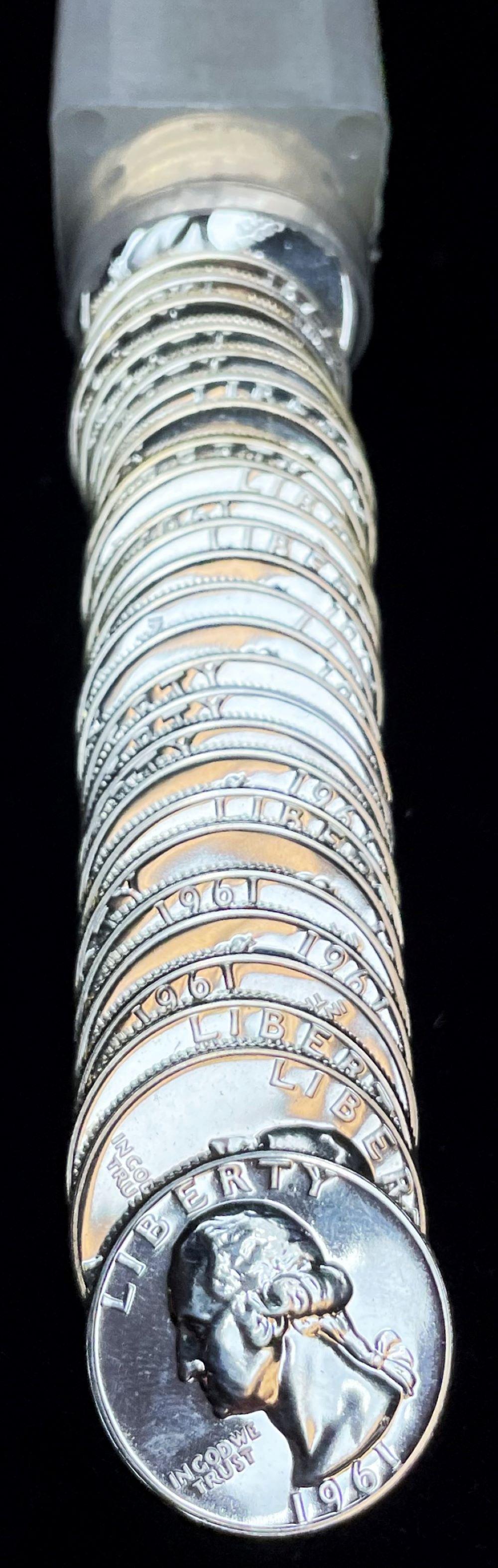 1961 Roll (40-coins) Proof 90% Silver Washington 25C. (1 of 3)