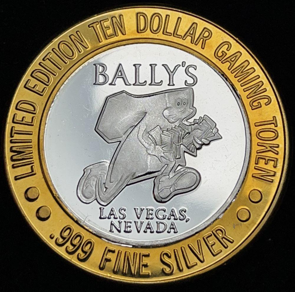 Ballys Las Vegas $10 Gaming Token .999 Silver: Winner shall receive the exact coin shown here. (EP/B)